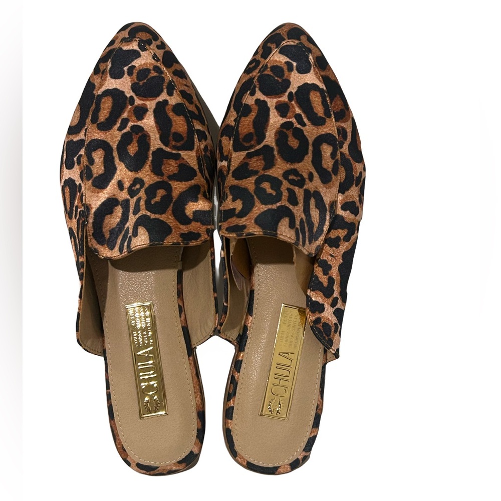 Chula Leopard Print Mules | Slip-On Loafers | Brown Black | Made in Mexico